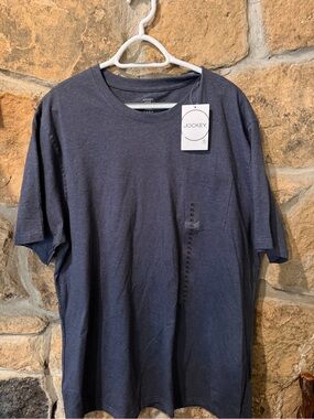 Jockey Men’s Heather Navy Short Sleeve Pocket Tee - 2 Shirts/One Price!